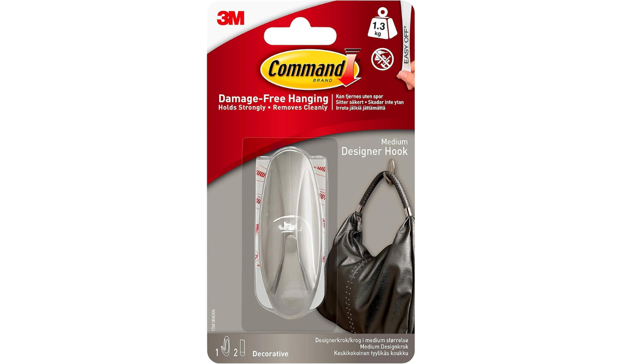 Command Medium Brushed Nickel Designer Hook Review: Buyer's Guide 1 can